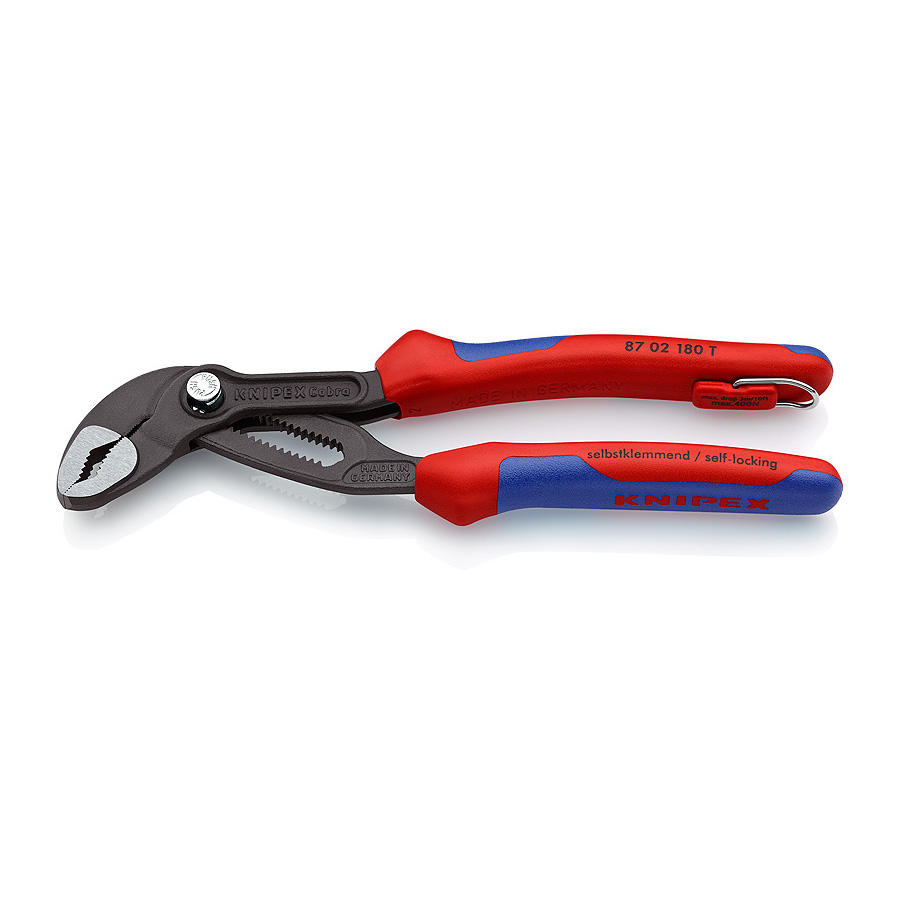 Knipex 86 05 180 T Plier Wrenches with Tether Attachment Point 180 mm Multi-Colour Knipex 86 05 180 T Plier Wrenches with Tether Attachment Point 180 mm Multi-Colour